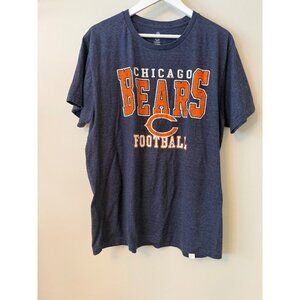 NFL Team Apparel Chicago Bears Football Grey Graphic T-Shirt Mens XL Cotton Blen